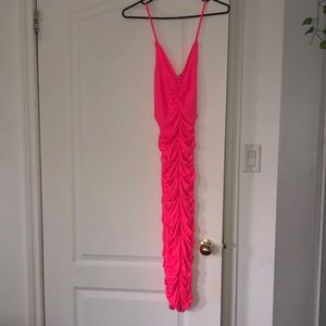 A long pink dress from revamped. Size small.